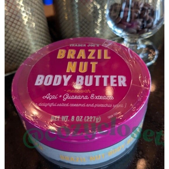 Last Price! NEW Trader Joes Brazil Nut Body Butter Carmel Pistachio Acai - Picture 2 of 4